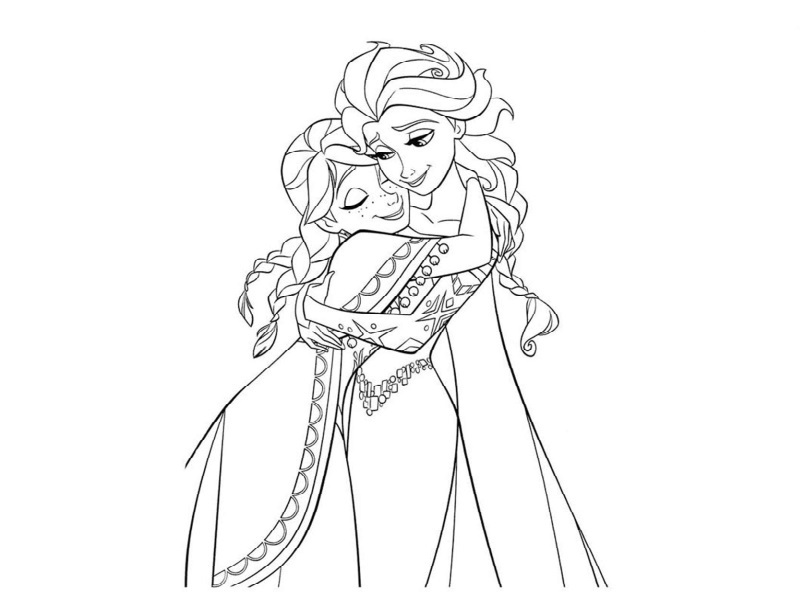 tranh tô màu Nữ hoàng băng giá Elsa | Mầm non Cổ Bi