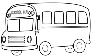 tranh tô màu xe bus
